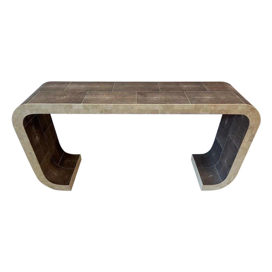 Shagreen console table by Maitland Smith For Sale