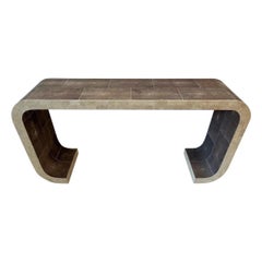Shagreen console table by Maitland Smith
