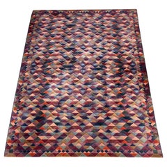 1980s Italian Woven Pure Wool "Luxor" Rug Ottavio Missoni for T&J Vestor