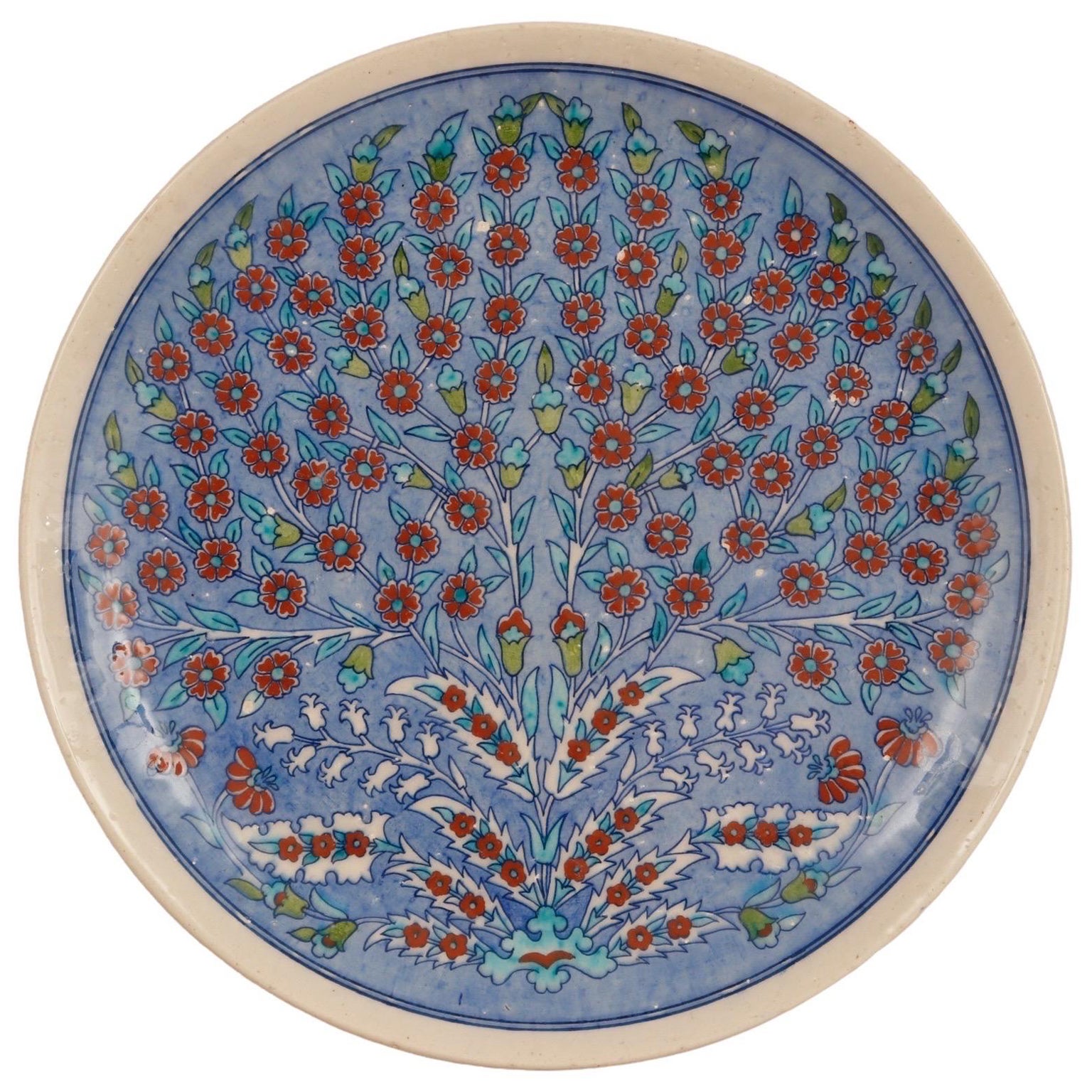 Assiette turque Iznik Tree of Life en vente