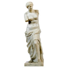Antique " Venus of the Nile " 19th Century Italian Carrara Marble Sculpture
