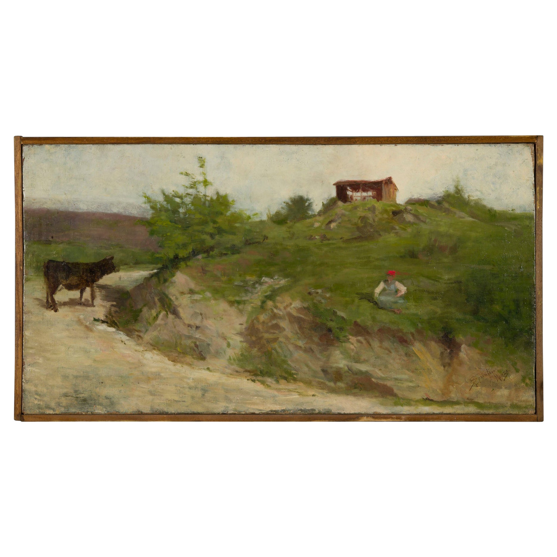 19th Century Italian Signed and Located Painting