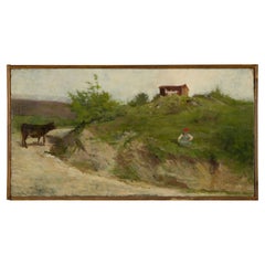 Pintura italiana del siglo XIX firmada y localizada