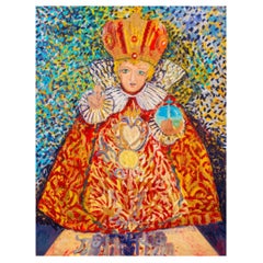 Hunt Slonem "Infant of Prague" Oil on Canvas, 1986