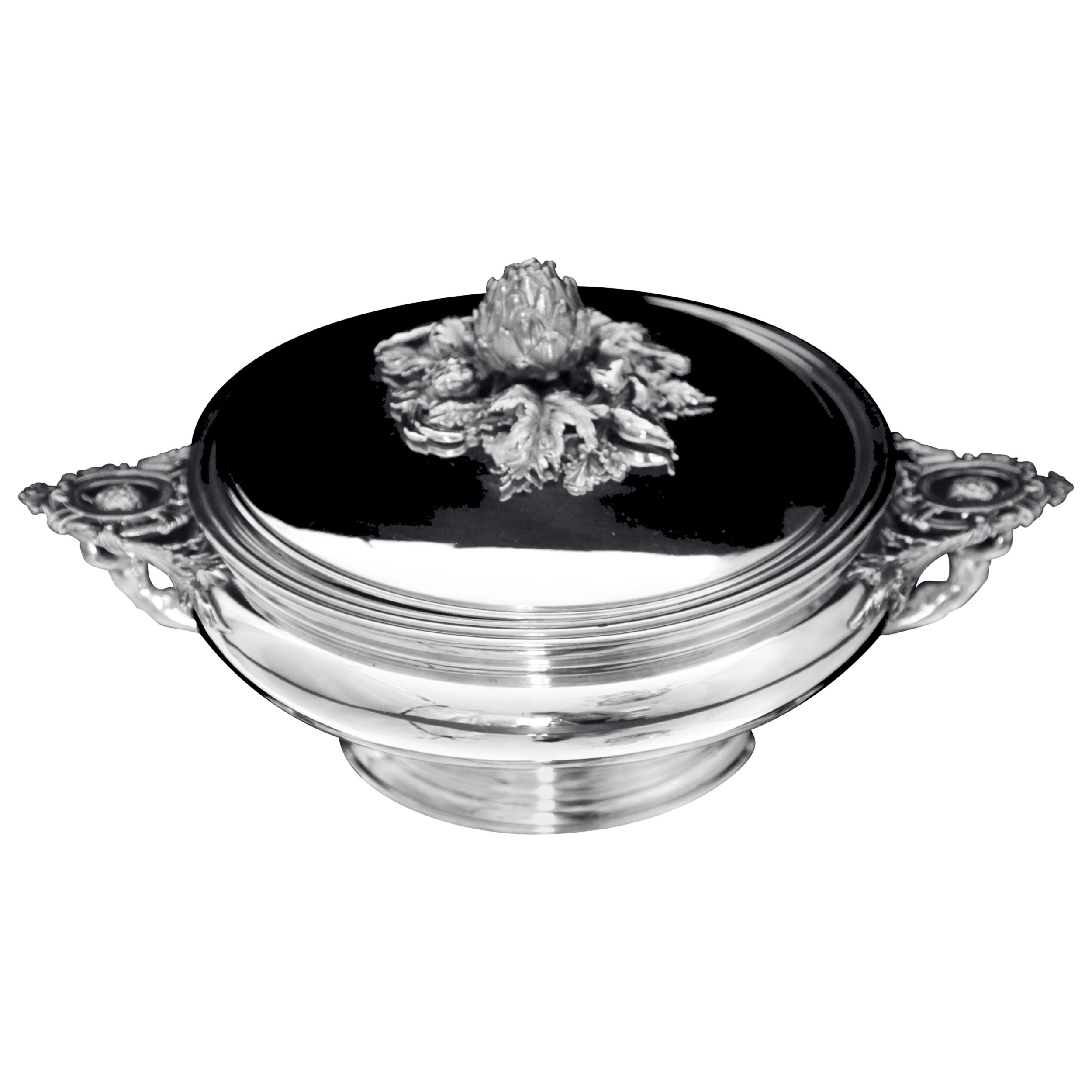 Puiforcat (Hermes) - 2pc. Luis XVI  ¡Servidor de verduras de plata de ley - MINT !