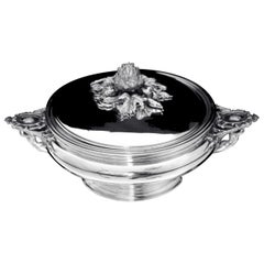 Puiforcat (Hermes) - 2pc. Louis XVI  Sterling Silver Vegetable Server - MINT !