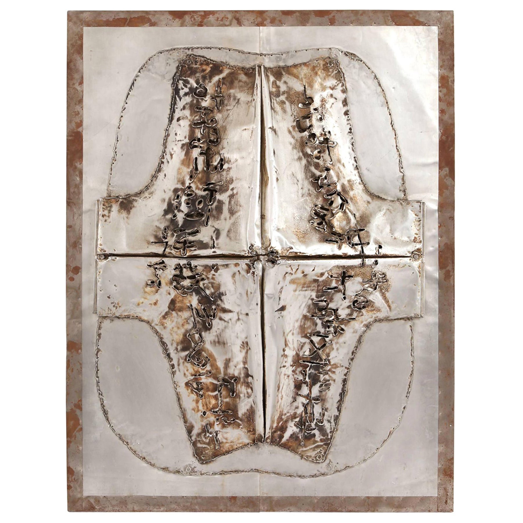 Embossed Metal Wall Sculpture by Cheung Yee, 1965