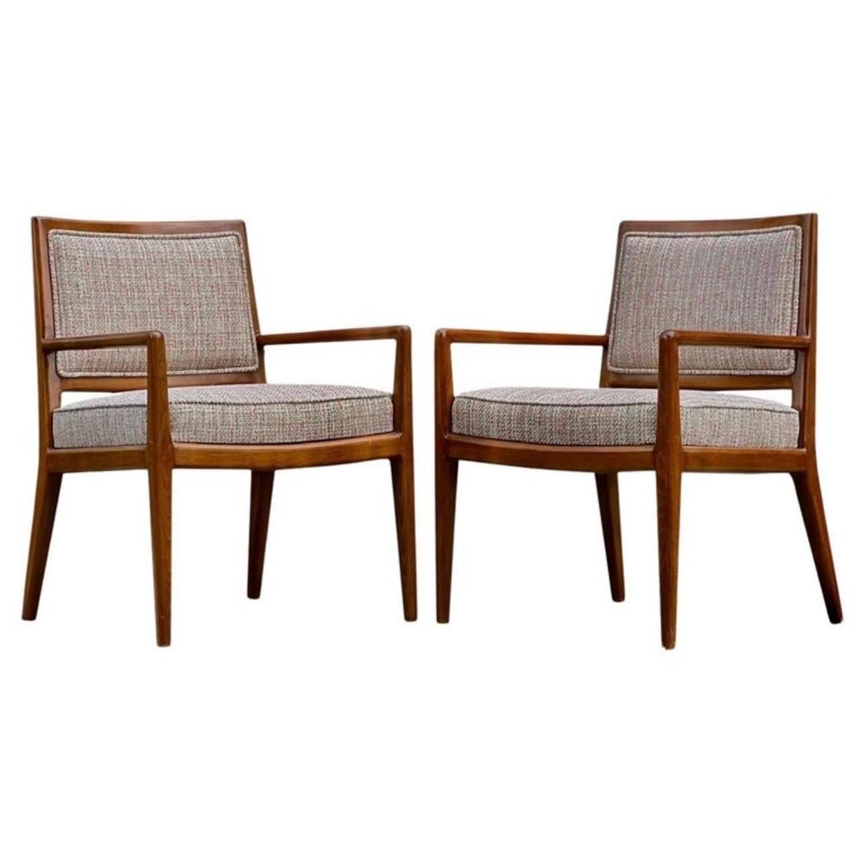 Fauteuils Widdicomb vintage du milieu du siècle dernier, retapissés