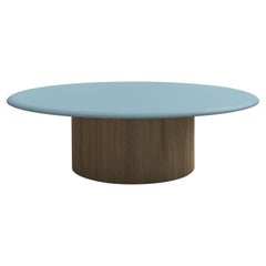 Table basse ronde en laque et Wood Wood sur mesure