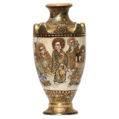 Satsuma Earthenware Cabinet Vase, Early 20th Century
