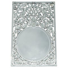 STUNNING ANTIQUE CIRCA 1930's VENETIAN TRUMEAU ETCHED FRET WORK WALL MIRROR