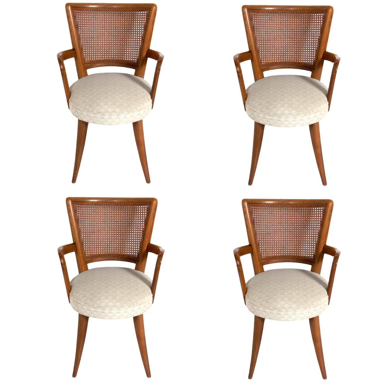 Set of Four Dining Chairs in the Manner of Vladimir Kagan