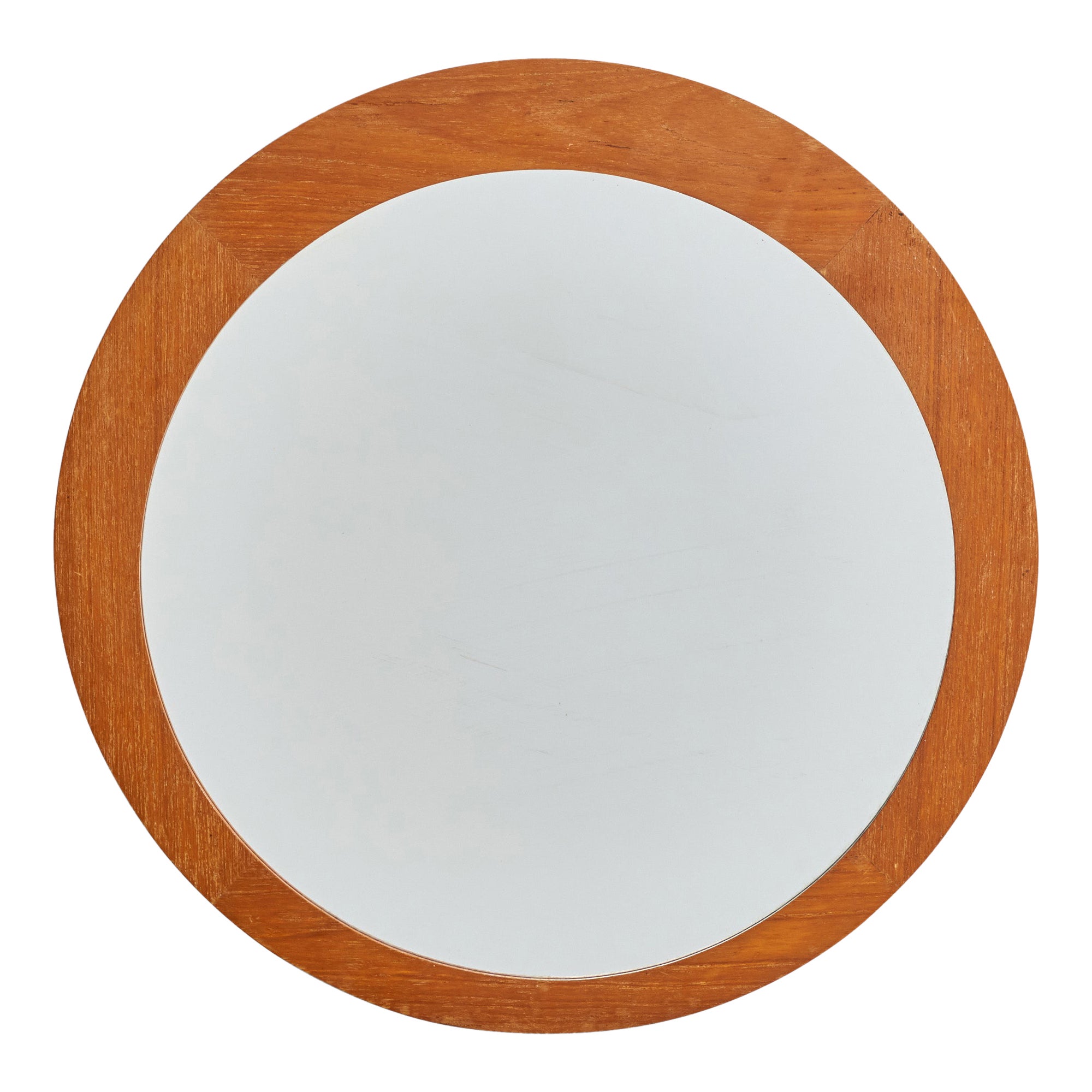 Schwedischer Designer, Wandspiegel, Teakholz, Schweden, 1950er Jahre