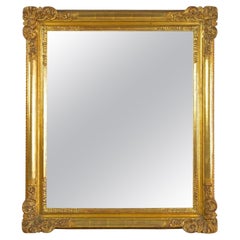 19th Century Gilt Biedermeier Wall Mirror, handcarved, Austria circa 1850