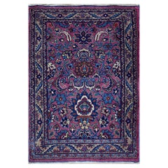 Antique Persian Mashhad Amogli Rug, Rare