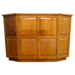 Vintage Mid Century Style Large Solid Cherry Home Bar Hostess Greeting Station
