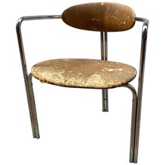 Rare mid century Bauhaus chrome chair in original vintage condition, 1970´s
