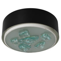 1950's XL Black & White Flushmount RAAK R-28/P Shards Lamp