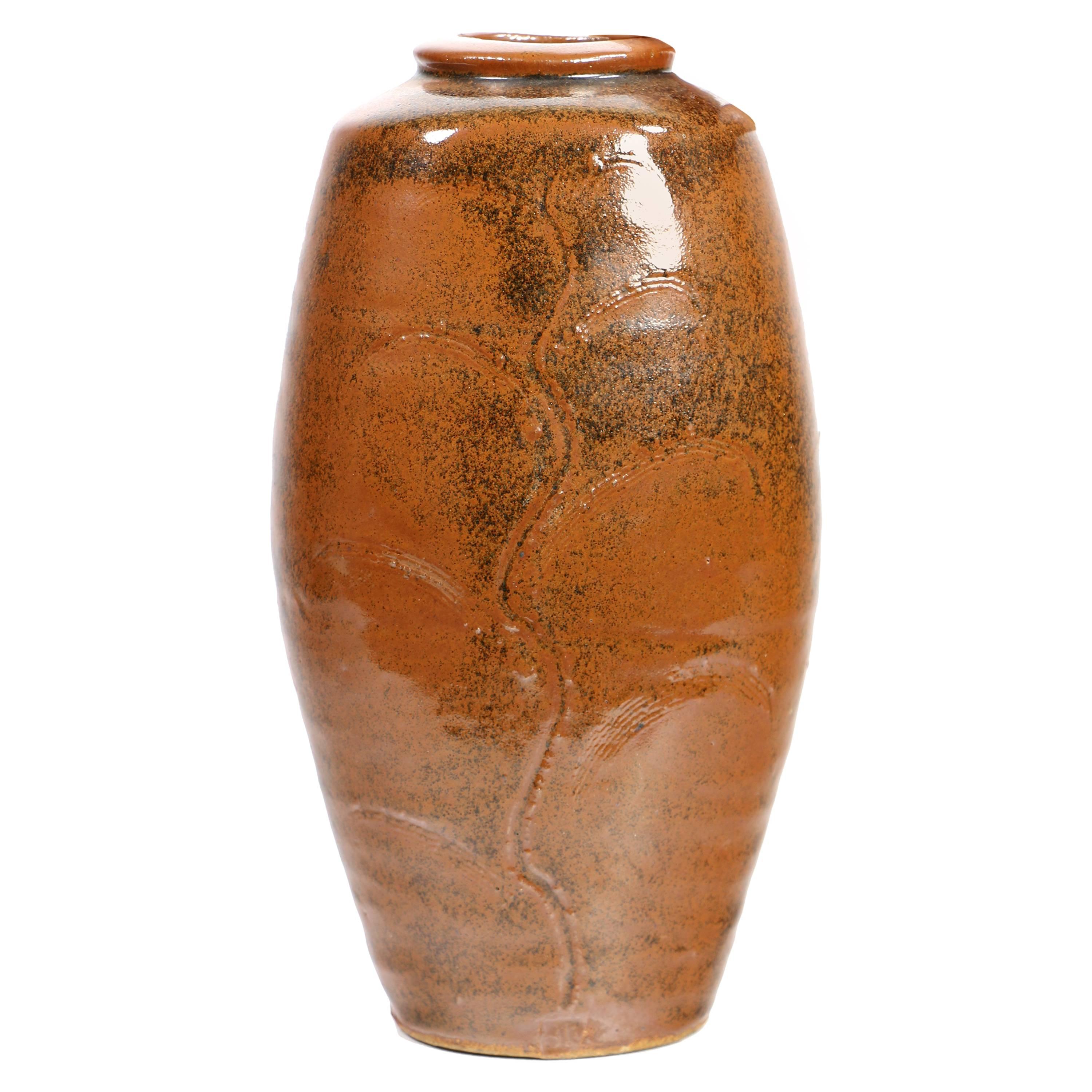 Bernard Leach Japanese Style Mingei Willow Branch Vase