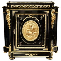 Cabinet français de style marqueterie Boulle Napoléon III