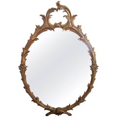 Specchio da parete in legno dorato italiano