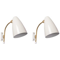 Paar Wandleuchten Modell AH 43, Itsu, 1950/1960er Jahre