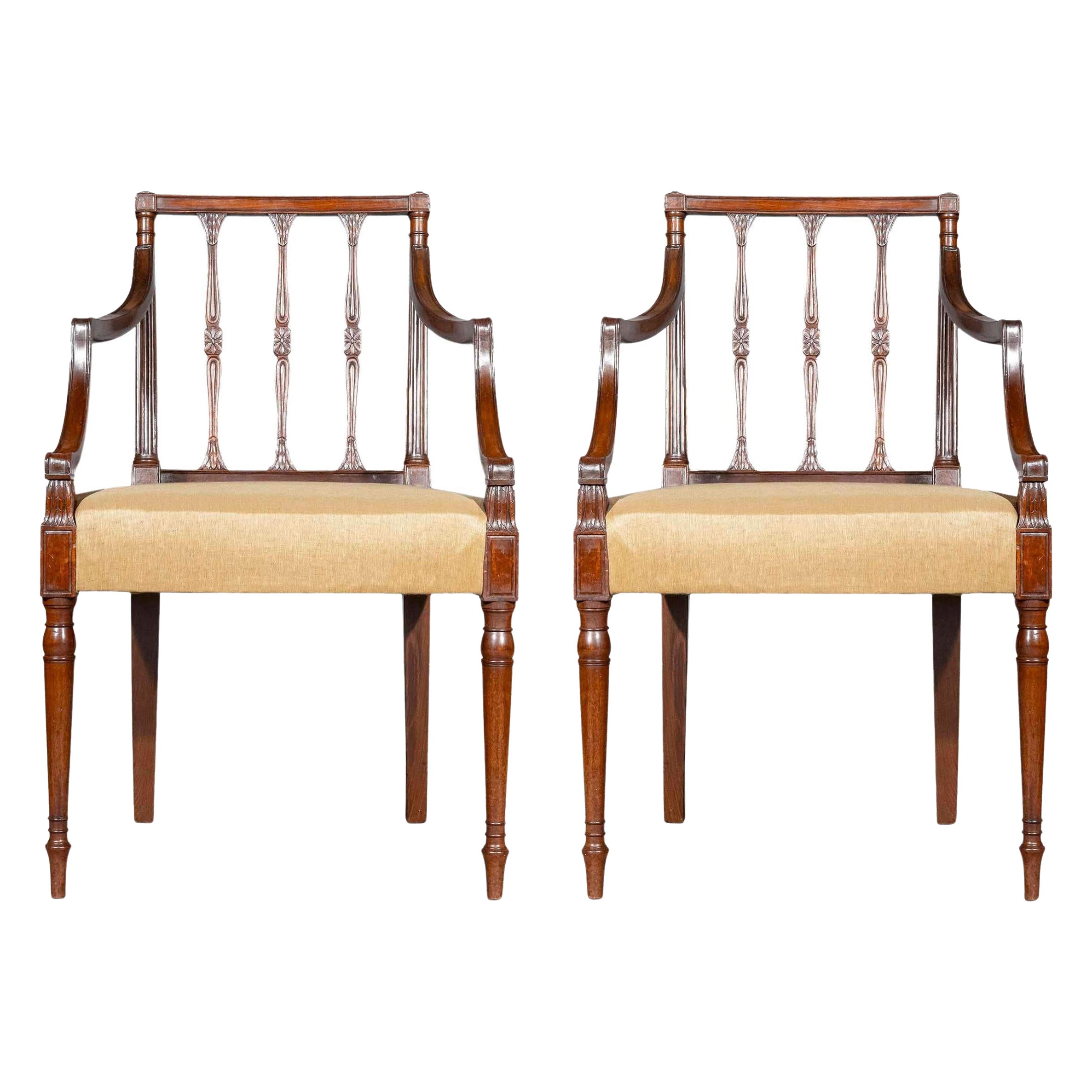 18th Century George III Armchairs Circa 1780
