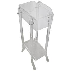 Vintage Lucite Table or Storage Caddy in the Style of Designer Dorothy Thorpe