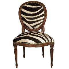 Louis XVI Style Walnut Side Chair