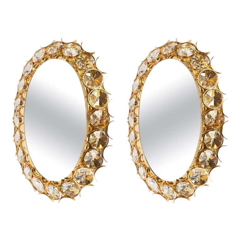 A Pair of Illuminated Italian Mirrors circa 1980 A Pair of Illuminated Italian Mirrors circa 1980