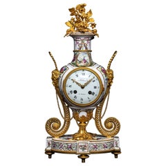 18 C. Ludwig XVI. Französisch Ormolu Mtd. Porzellanuhr aus der Manufaktur der Königin, F. Godon
