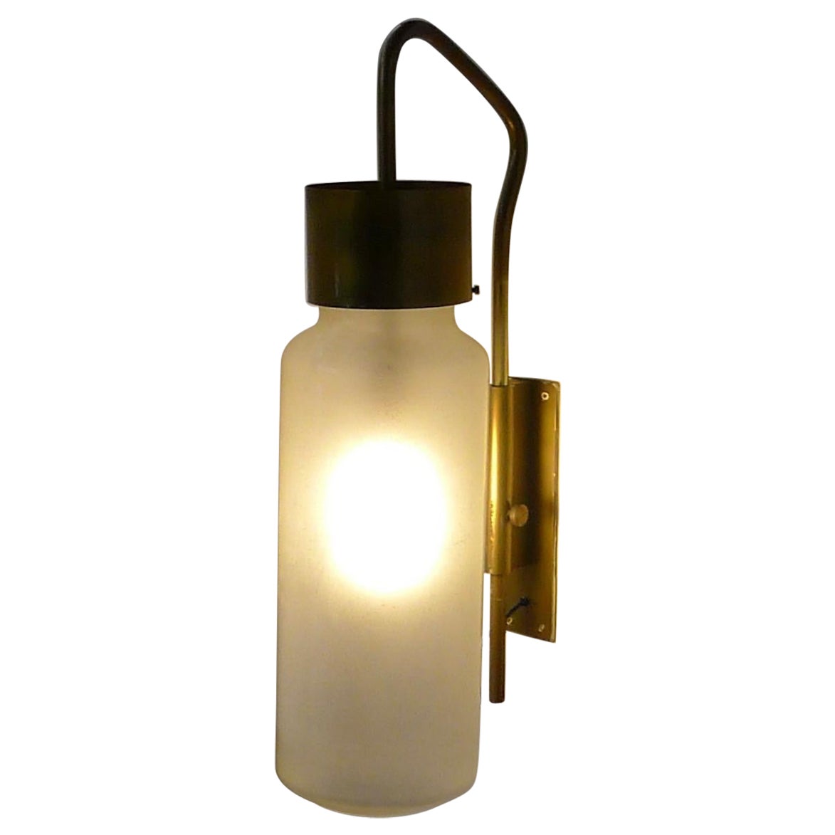 Luigi Caccia Dominioni pour Azucena, grande lampe murale "Bidone", modèle LP10, années 1950