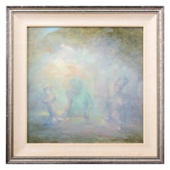 Mario Gurfein Figures Beneath a Tree Oil on Canvas