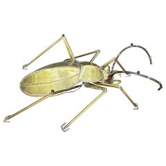 French Brutalist Brass Scarab Coffee Table Base