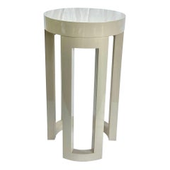 Late 20th Century Modernist Tall Enameled Pedestal Stand Table