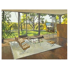 Phillip Johnson The "Glass House" Painting