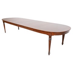 Kindel Furniture Style French Regency Louis XVI Walnut Extension Dining Table