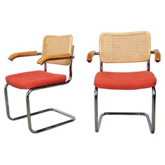 Pareja de Sillones Chromcraft estilo Bauhaus de los años 80 Sillas Cesca de Marcel Breuer