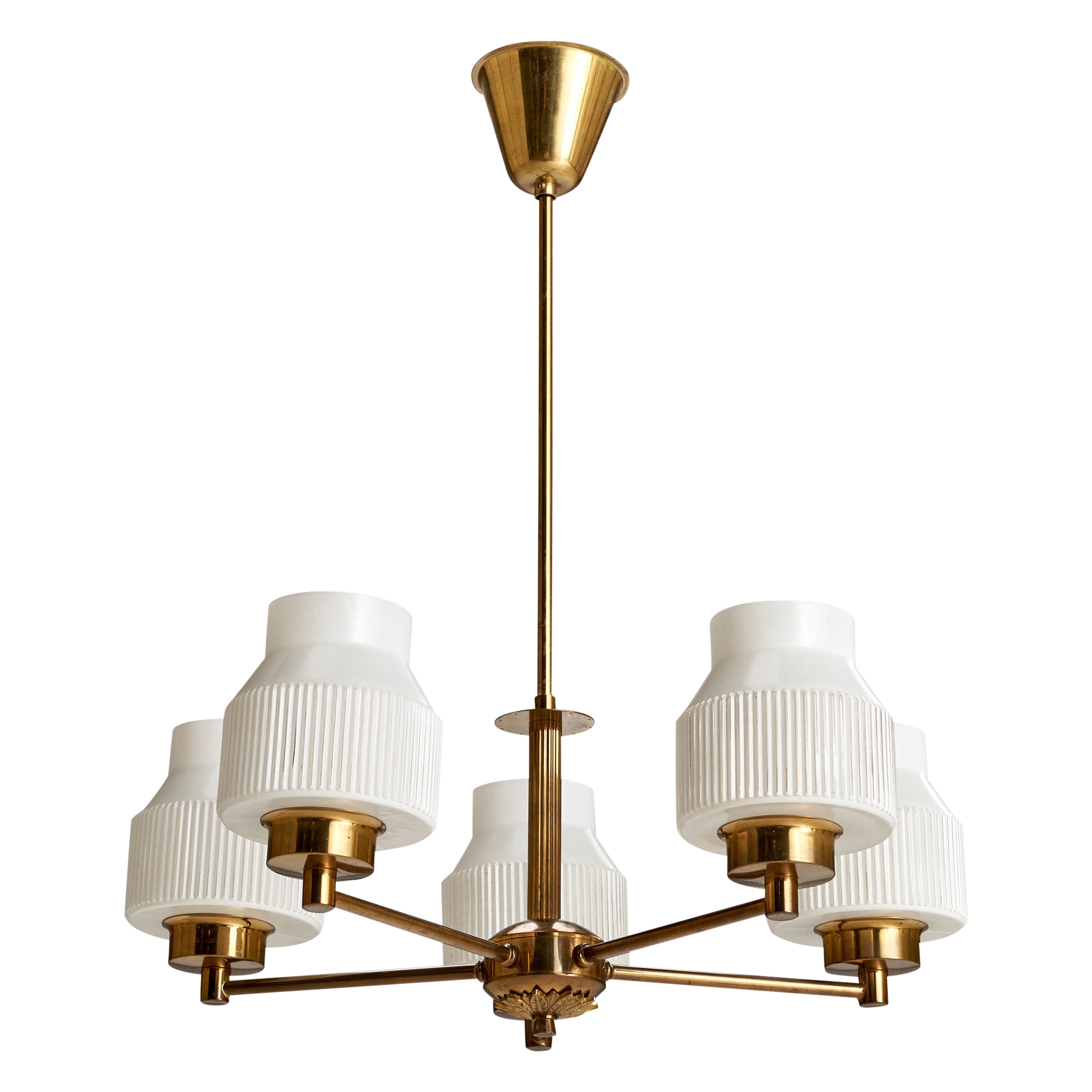 Design/One,  Lustre, laiton, verre, Suède, c. 1950s