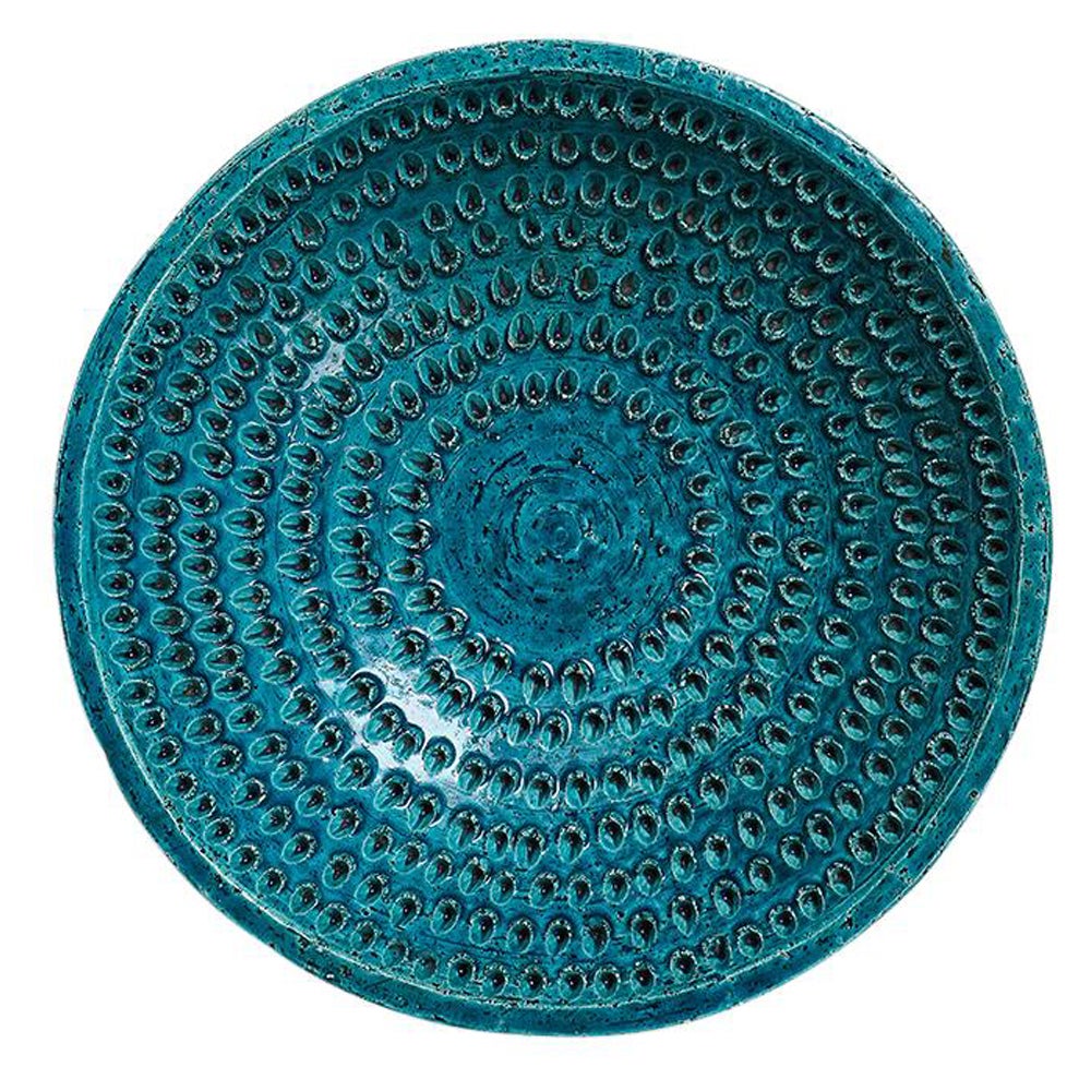 Cuenco Aldo Londi Bitossi Lacrima, Cerámica, Azul, Firmado