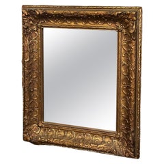 French 19th Century Ornate Golden Framed Carved Wooden Mirror