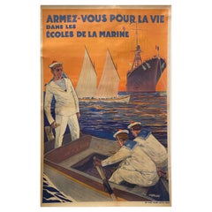'Armez - Vous Pour La Vie Dans Les Ecoles De La Marine' c. 1925 Poster originale
