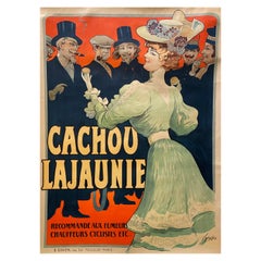 Cartel litográfico francés de principios del siglo XX, "Cachou Lajaunie", c. 1900