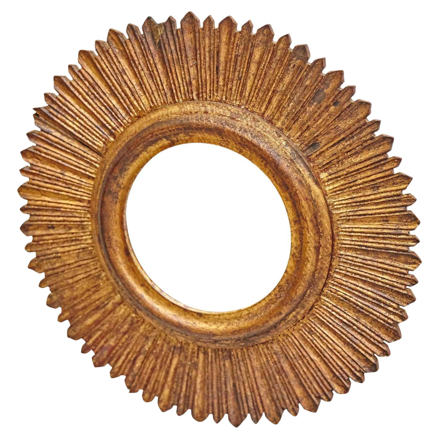 Mid-Century Modern Sunburst Wandspiegel, um 1960