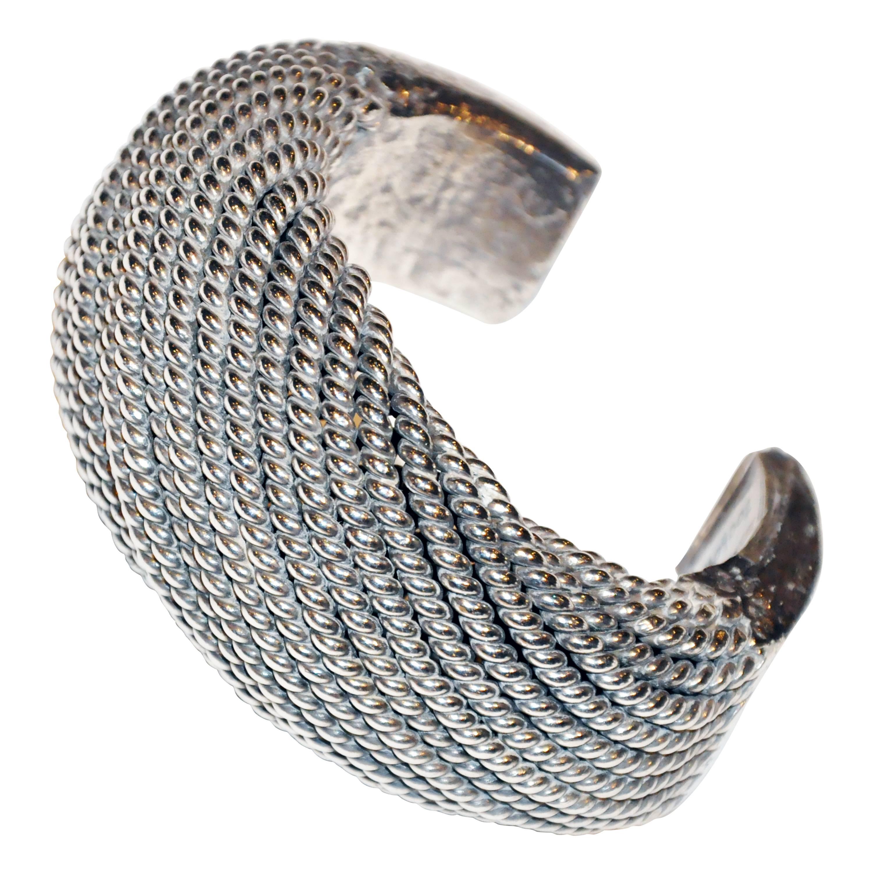 Akha Tribe Coiled Silver Cuff