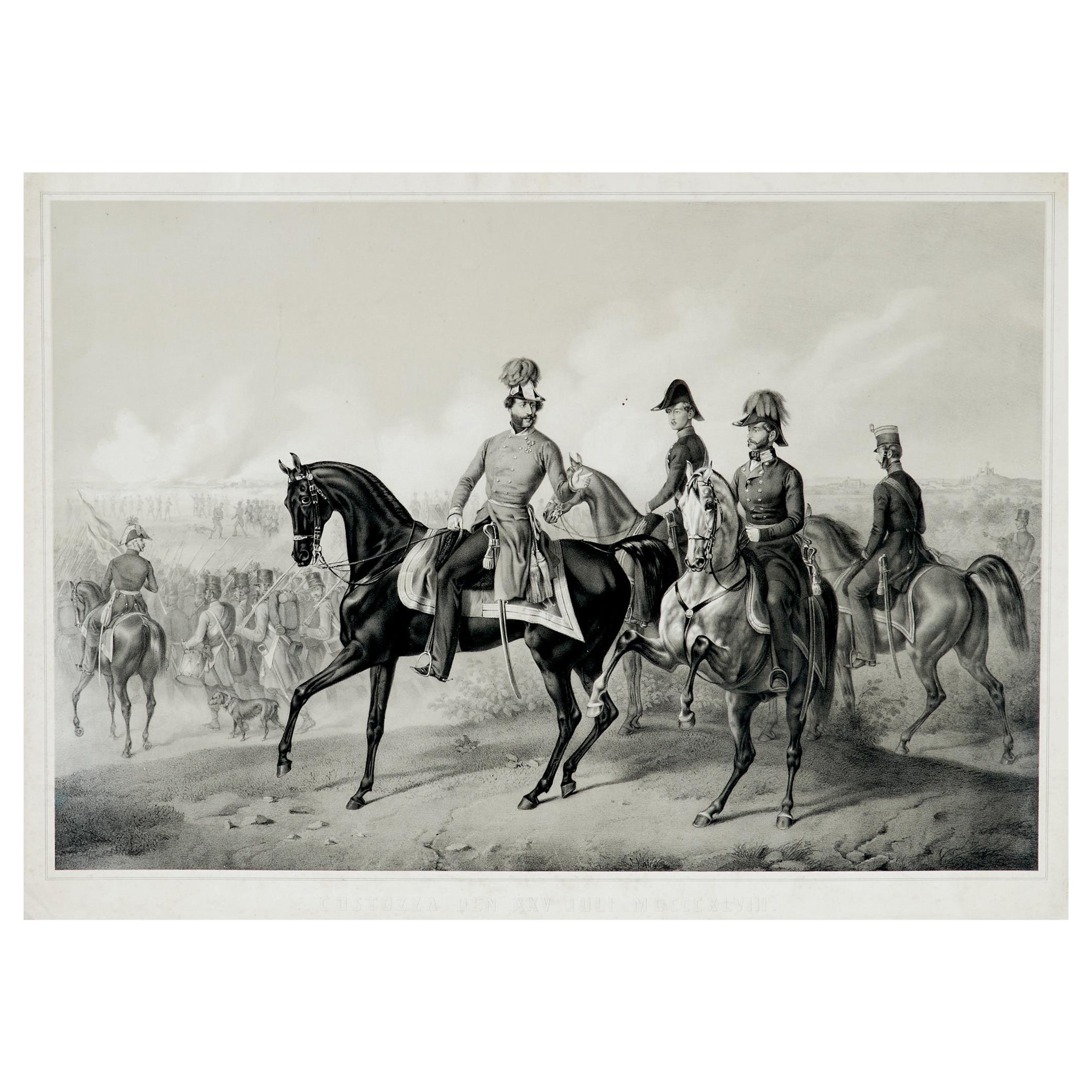 The Battle of Custoza, July 25, 1848: Commanding Officers Lead the Charge, 1850 For Sale