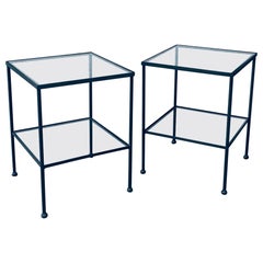 Minimalistisches zweistufiges Beistelltisch-Set im Design, Belgien, 1960er Jahre, 2er Jahre