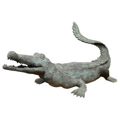 A large bronze  alligator