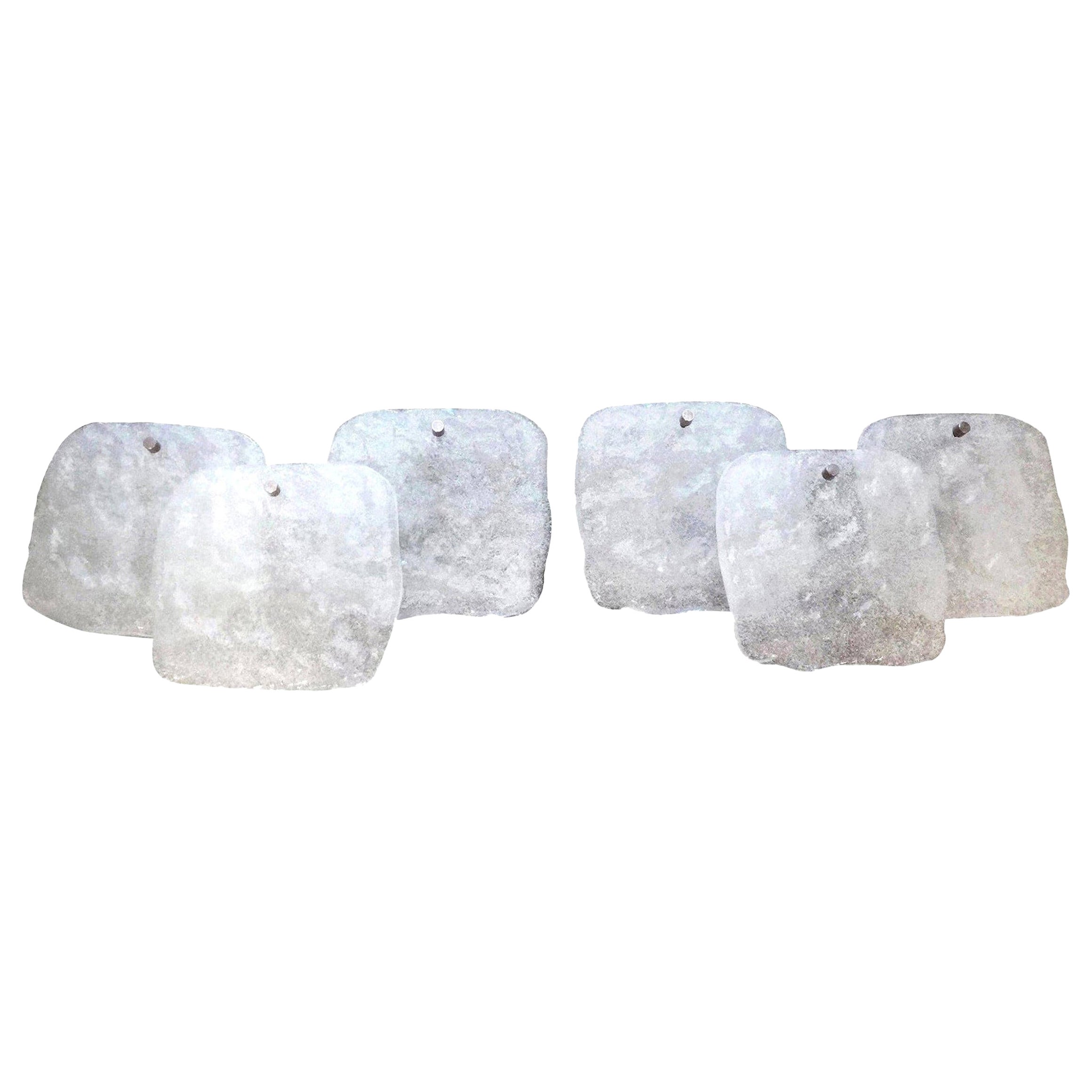 Pareja de apliques de cristal Kalmar, modernos de mediados de siglo