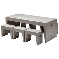 Juego de comedor de la Escuela Bossche de Dom Hans van der Laan y Jan de Jong, NL, 1969